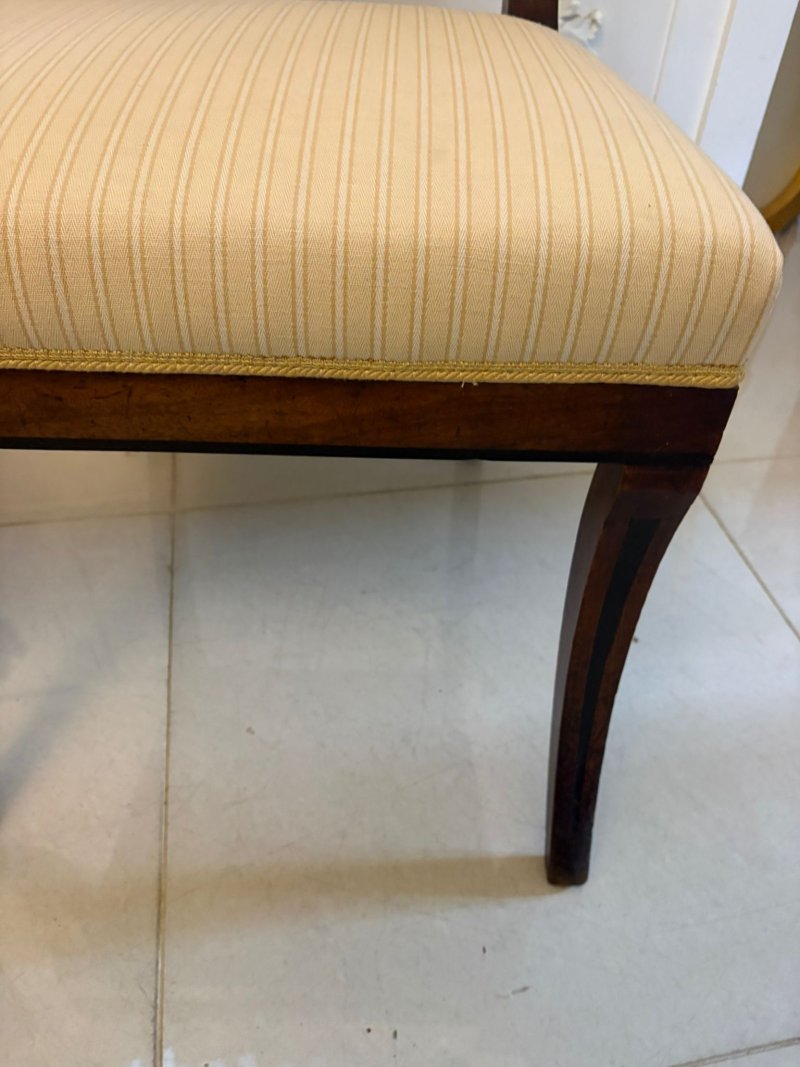 Antique English Regency Mahogany Klismos Dining Side Chairs – Pair - Image 9